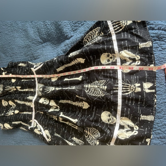 ModCloth Folter Halloween skeleton dress size small - Picture 3 of 7